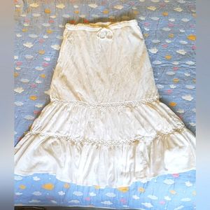 Merona white cotton summer skirt sz large